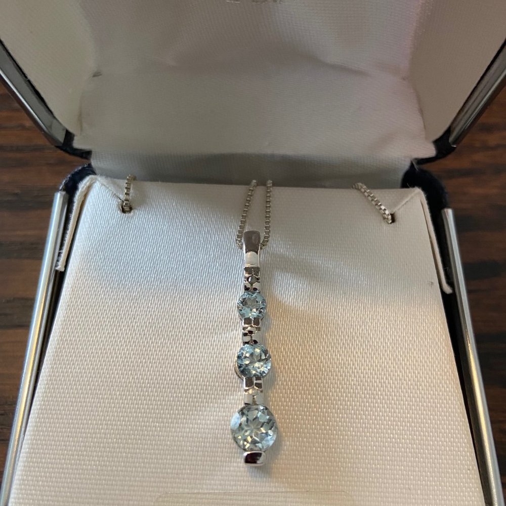 Genuine Blue Topaz Necklace